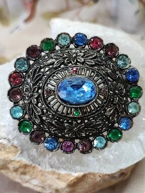 Little Nemo Vintage Multiple Color Brooch Silver Tone Gold Tone Rollover Clasp